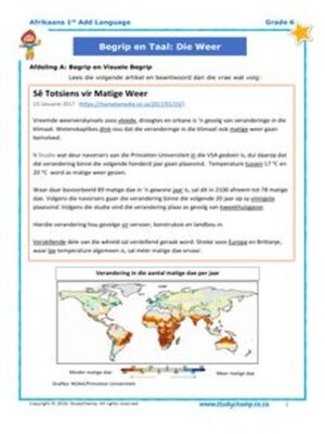 cover image of Grade 6 Afrikaans: Begrip & Taalwerkboek - Die Weer